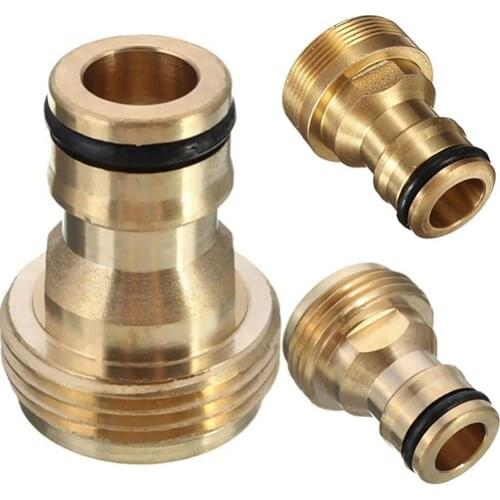 Thread Hose Golden Water Tube Connector Tap Snap Adaptor Fitting Garden Quick Mixer Pipe Joiner Fitting Garden Watering Tools