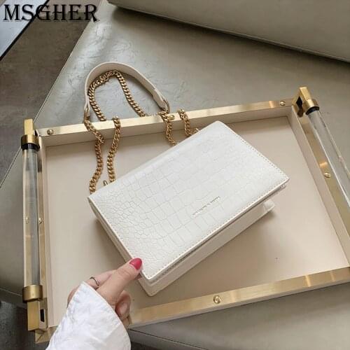 Shoulder Bag Stone Grain Messenger Bag Fashion Lady Small Bag Silk Scarf Female Bag Chain Bag Lady Bag B017