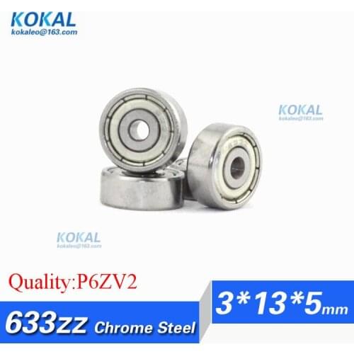 [CM633ZZ-P6]Free Shipping 10pcs ABEC-7 P6 level low noise 633zz R-1340 180033ZZ bearing 3*13*5mm