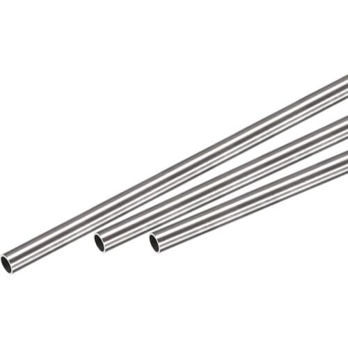 Uxcell 304 Stainless Steel Round Tube 5mm OD 0.5mm Wall Thickness 300mm Length 3 Pcs