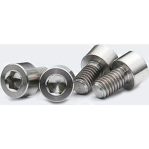 2pcs M6 thread diameter Allen socket Cylindrical head screws Smooth surface cap screw titanium alloy bolts nail DIN912