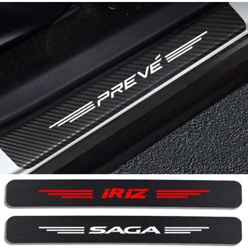 Carbon Fiber Car Door Sill Protector Sticker Decal For Proton Exora Iriz R3 Perdana Saga Suprima Waja X50 X70 Gen2 Accessories
