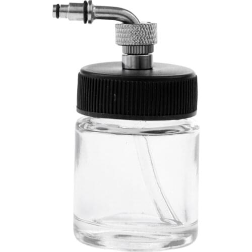 22CC Clear Dual-Action Side-Pot Airbrush Glass Bottle Airbrushing Paint Cup