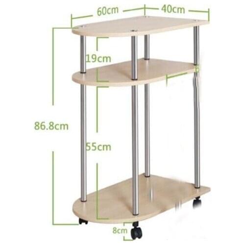 87*60*40CM Bedside Table Sofa Side Coffee Table Movable Corner Table Tea Cart With Wheel