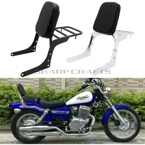 Motorcycle Accessories Passenger Backrest Sissy Bar For Honda Rebel 250 CMX250 CMX250C CA250 With W/ Luggage Rack