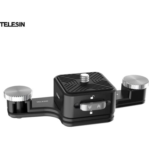 TE-ZJZ-006 Aluminum Alloy Quick Release Plate Arca-Type Base Mount Shoulder Strap Belt Clamp Tripod Ball Head Mount Adapter Set