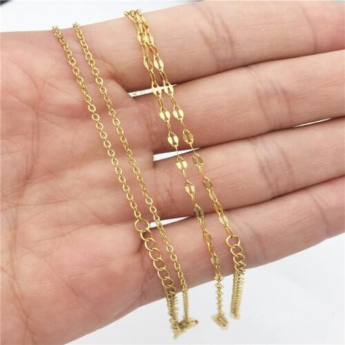 1Pcs/Lot 45cm Necklace Chains With Lobster Clasps For DIy Jewelry Findings Making Accessories Supplies