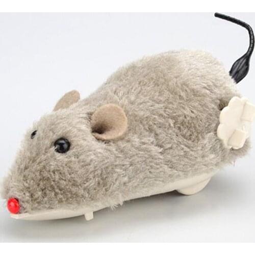 Pets Toy Wireless Winding Mechanism Mouse Toy for Cat Dog Pet Trick Playing Toy Plush Rat Mechanical Motion Rats