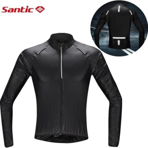 Santic New Waterproof Cycling Skin Coat Men Windproof Small Rain Sun Protective UPF 50+ Outdoor Sports Softable Cycling Jackets