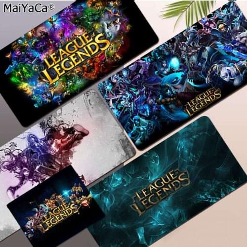 MaiYaCa Simple Design LOL League Of Legend Rubber Mouse Durable Desktop Mousepad Rubber PC Computer Gaming mousepad