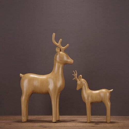 Fashion Deer Figurine Abstract Resin Mom and Kid Statue Decor Gift Craft Adornment Accessories for Mothers Day and Birthday