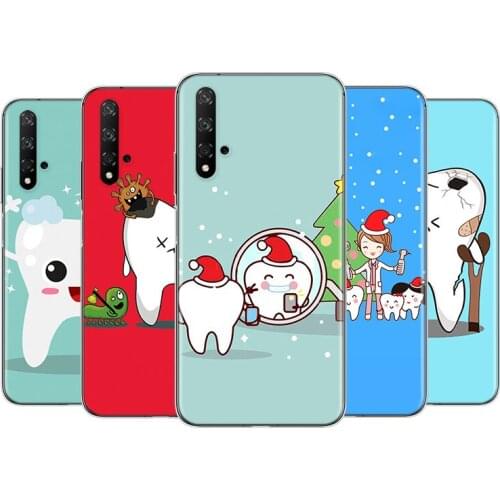 Cartoon Dentist Dental Silicone Cover For Honor 9 10 X10 9A 9C 9S 9N 10i 10X 9X Lite Pro 5G Transparent Phone Case
