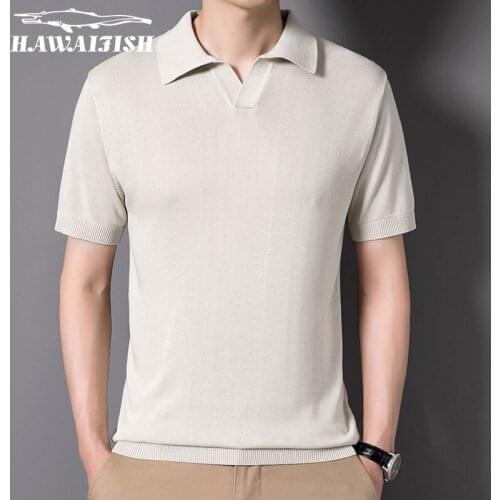 Hawaifish brand Polo Shirt men 2021 New Arrival Ice silk Short Sleeve sweater high quality fashion casual hot sale mens clothing