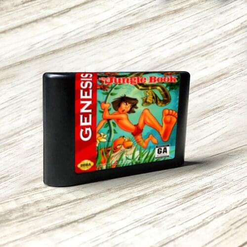 Jungle Book, The - USA Label Flashkit MD Electroless Gold PCB Card for Sega Genesis Megadrive Video Game Console