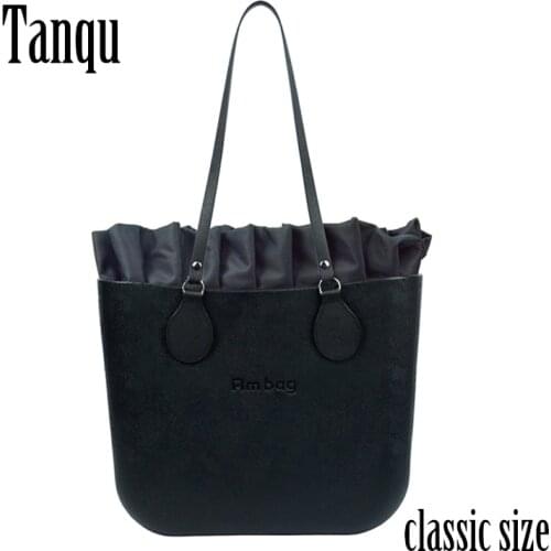 New AMbag Obag O Bag Style Waterproof Pure Color Classic Big EVA with Zip-Up Inner Long PU Leather Handles Women DIY Handbag