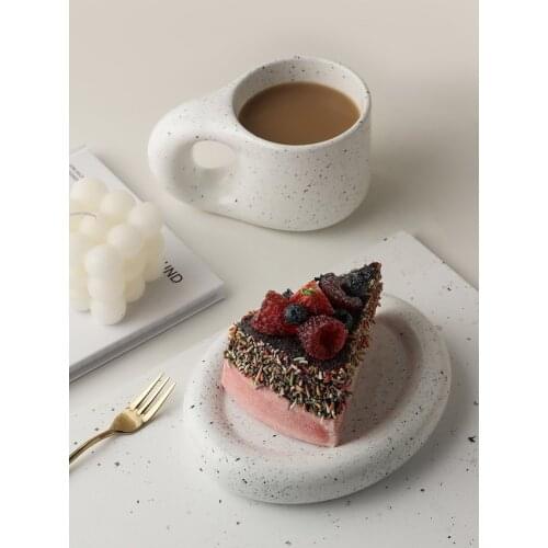 Drinking Utensils Household Ins Style Fat Mark Cup Splashed Ink Lovely Lovers Coffee Cup Butterfly Office Ceramic Mark Cup Coffe