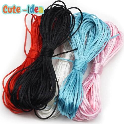 Cute-idea 10m/lot Colorful Nylon Cord 1.5mm DIY Baby Teether Pacifier Clip Toy Accessories Bracelet Braided String Baby Goods