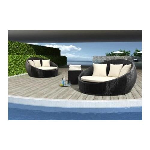 Garden feeling outdoor furniture wicker swiming pool round bed