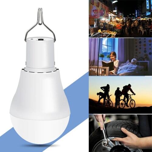 Garden Solar Light LED Outdoor Camping Light USB Rechargeable LED Bulb 15W Lampada Solar Energy Lamp 5V~8V Emergency Lighting