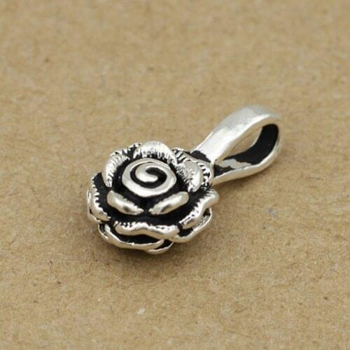 Vintage 925 Silver Bum Counter Rose Flower Tibetan Mala Bum Counter Sterling Silver Buddhist Malas Bum Counter
