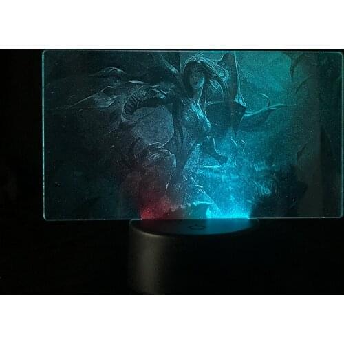 Touch Sensor League of Legends Kaisa Game Color Changing Decor Two Tone Led Light Two Tone 3D Lamp Table Indoor Children Present