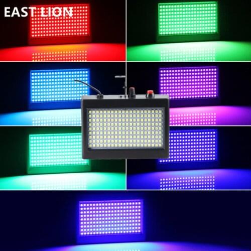 180 LEDs Strobe Flash Light Colorful Portable 35W RGB Sound Control Strobe Speed Adjustable for Stage Disco Bar Party Club Home