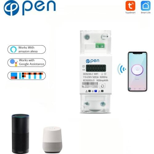 Tuya wifi remote control Smart Switch with energy monitoring over/under voltage protection for Smart home