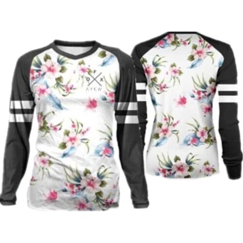 2021 AykwFOX Cycling Jersey Women Long Sleeve MTB Motocross Road Bike jersey sports team Maillot ciclismo BMX women blouses