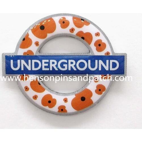 Customized stainless steel with offset printing pin badge