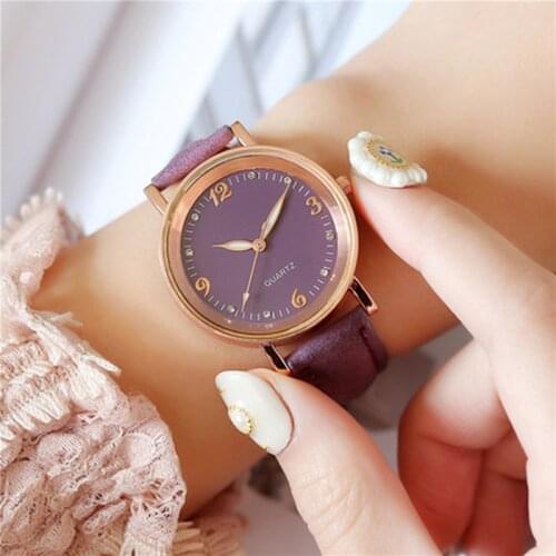 Casual Crystal Leather Wrist Watch Fashion Female Leather Strap Wrist Watch Depth Blue Women Classic Ladies Brand Bracelet Clock