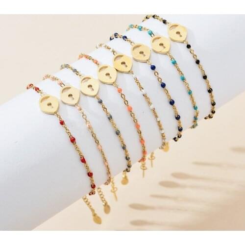 ZMZY 8pcs/set lots Wholesale Mixed Cute Love Heart Charms Bracelets For Women Lock Hearts Bracelet&Bangle Chain Jewelry Gift
