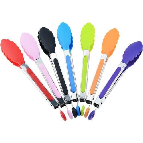 1pc Heat-Resistant Food Tong Creative Non-Slip Nylon Bread Tong Serving Tong BBQ Tools Accessories Kitchen Tools