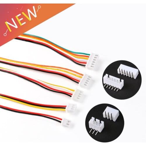 10Sets JST XH2.54 XH 2.54mm Wire Cable Connector 2/3/4/5/6 Pin Pitch Male Female Plug curved Needle Socket 200MM Wire 26AWG