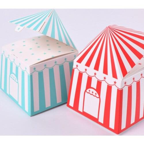 20Pcs Red Striped Gift Boxes Baby Shower Party Candy Box Cute Cartoon Drawer Gift Bag for Girl Boy Kids Birthday Party Favors