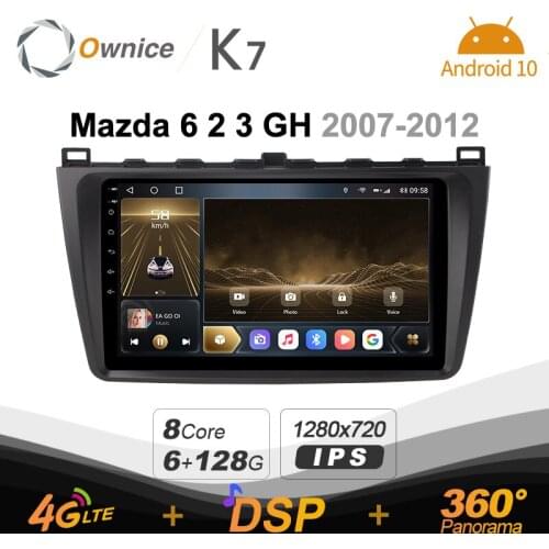 Ownice K7 2din Car Radio Android 10.0 Multimedia Car Video Player for Mazda 6 2 3 GH 2007-2012 Auto Audio GPS Navigation 5G WiFi