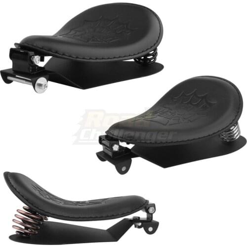 For Harley Sportster Softail Dyna Fatboy Bobber Motorcycle Solo Driver Seat w/ Spring Bracket