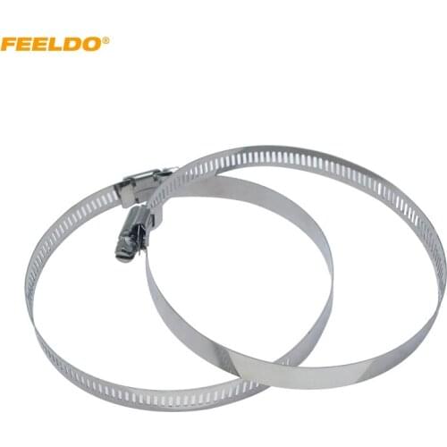 FEELDO 2Pcs Quick Seal Pull Ring With Adjustment Screw For Car Headlight Dustproof Cover 45mm-110mm