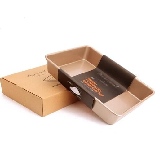 New Arrival Easy to Clean Cake Moulds & Stands 13 Inch Non-Stick Cake Pan Gold Bread Moulds Cooking Tools