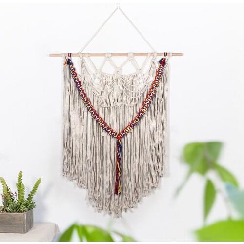 Bohemian Style Tapestry Macrame Wall Wedding Home Decor Hand-woven Cotton And Linen Creative Fashion Ornaments