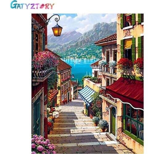 GATYZTORY Paint By Numbers For Adults Children Landscape Picture DIY HandPainted Oil Painting Home Decoration Unique Gift
