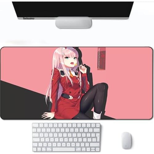 Pad Mouse White Anime Rug Mause With ZERO TWO Gaming Laptop Hot Xxl Mat Gamer Razer Full Pc Mats Pink Big Mousepepad Keyboard