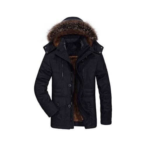 2020 New Winter Jacket Men Thick Casual Mens Fur Collar Windproof Parkas Plus Velvet Warm Coat Men Branded Clothing