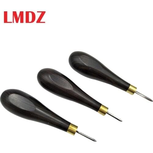 LMDZ 1Pcs Blackwood Diamond Shape Stitching Awl Ebony Leather Craft Sewing Awl Kits Handmade Sewing Tools DIY Stitcher Taper