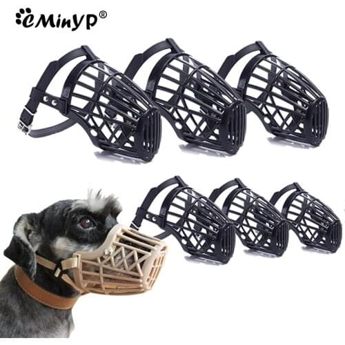 Soft Plastic Pet Dog Muzzle Breathable Basket Muzzles for Small Medium Large Aggressive Dogs Prevent Biting Chewing Barking