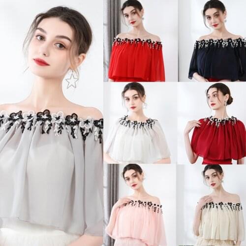 13 Colors Bolero Shrugs For Women Party Evening Dress Cape Chiffon Bridal Wedding Cape Wraps And Shawls Bolero Femme Mariage