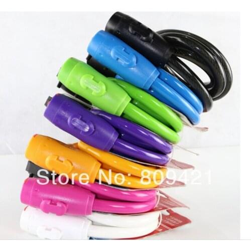Hole Sale 50pcs/Lot bike lock bicycle accessories bicycle lock Universal 12 * 1200mm with 2 keys Free Shipment