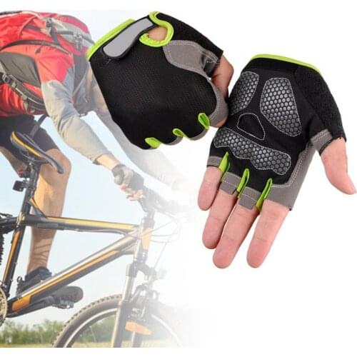 HOT Cycling Glove Anti-slip Anti-sweat Men Women Half Finger Gloves Breathable Anti-shock Sports Gloves Bicycle Hand Protector