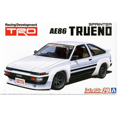 1/24 AOSHIMA plastic assembly car model toy TOYOTA TRD AE86 TRUENO N2 static model adult collection DIY assembly kit #05896