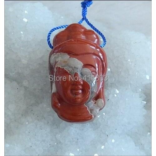 Carved Red River Jasper Pendant,30x18x10mm,9.1g