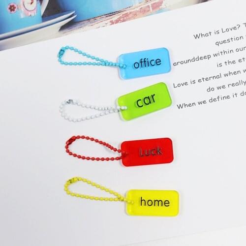 DIY graffiti letters transparent acrylic key chain letters gift bag pendant Keying